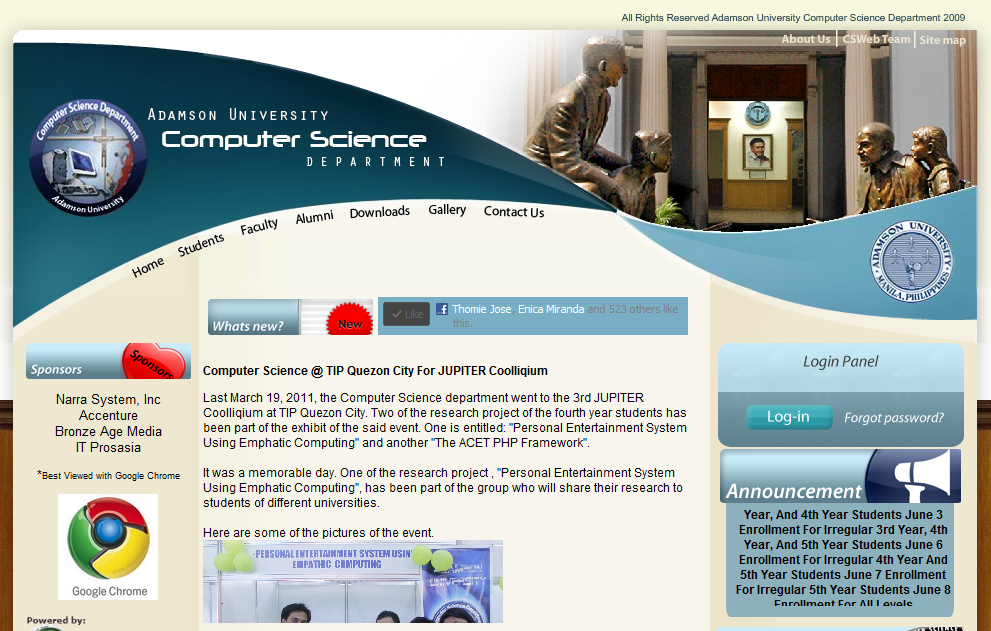 Adamson Computer Science Website